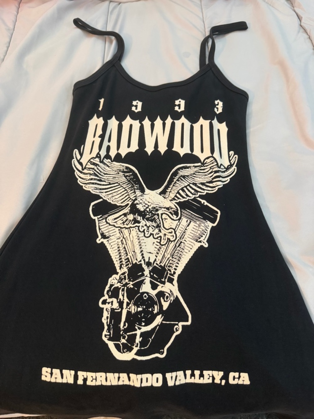 Badwood Tank Dress with Eagle & Engine Print